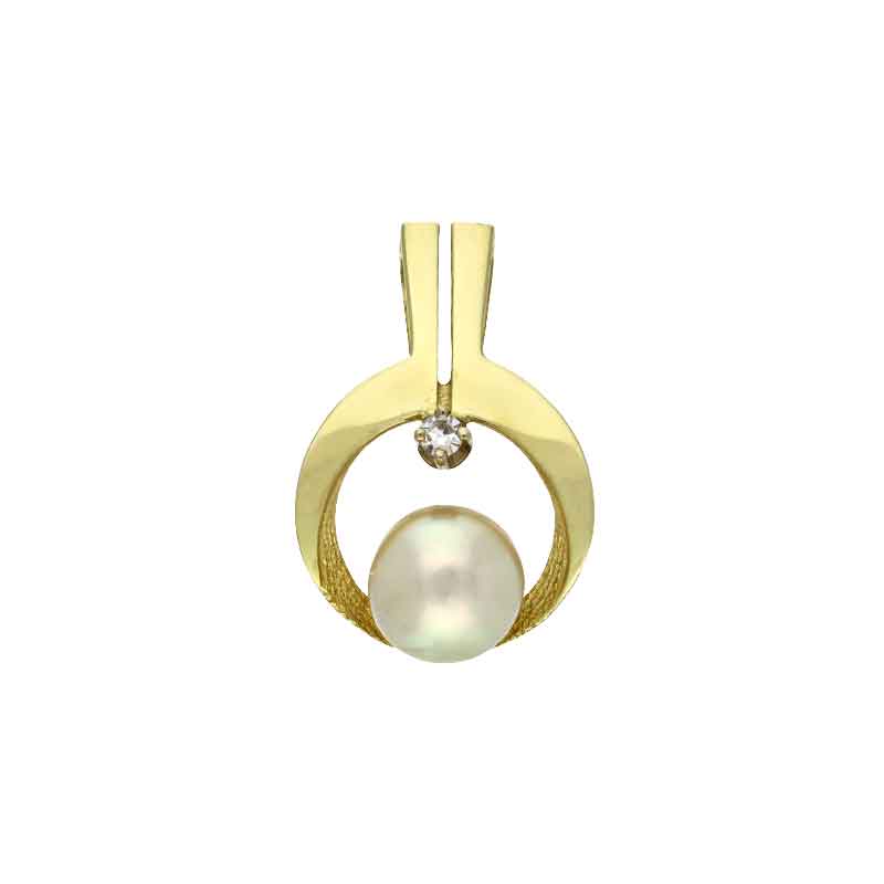 Perl-Anhänger Gelbgold