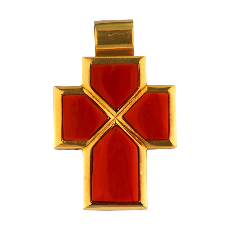 Korallen-Kreuz Gelbgold