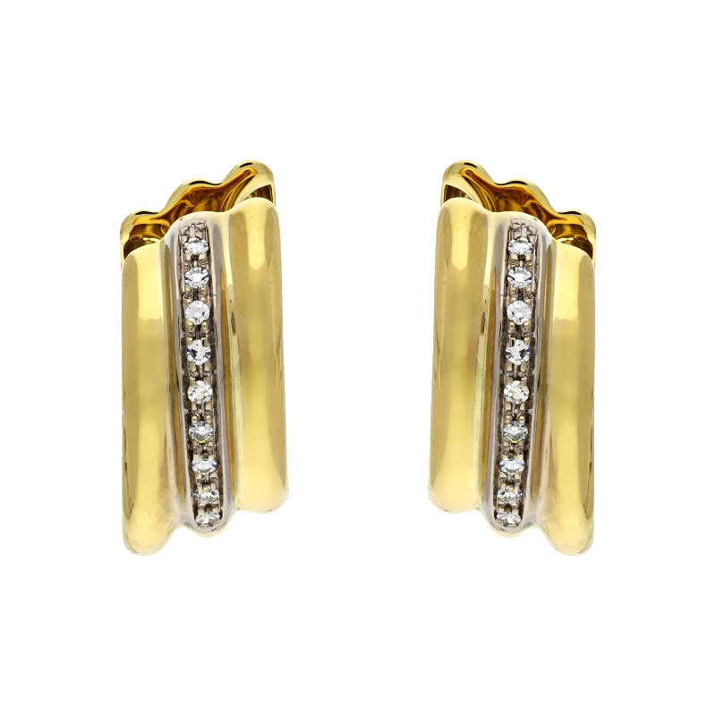 Diamant-Creolen Bicolor