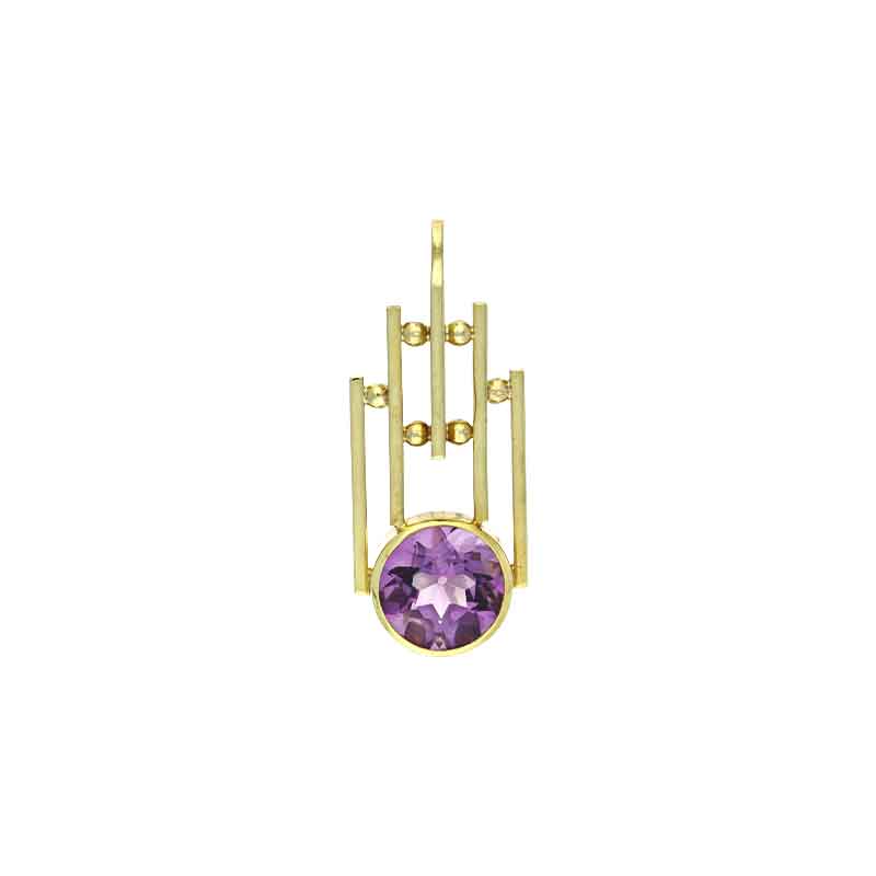 Amethyst-Anhänger Gelbgold