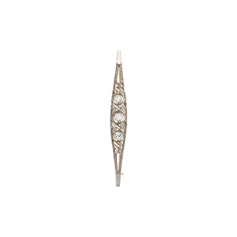 Diamant-Brosche Bicolor