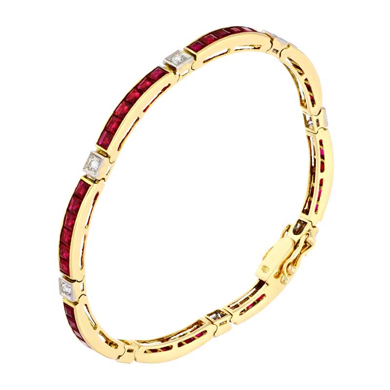 Rubin-Armband Bicolor