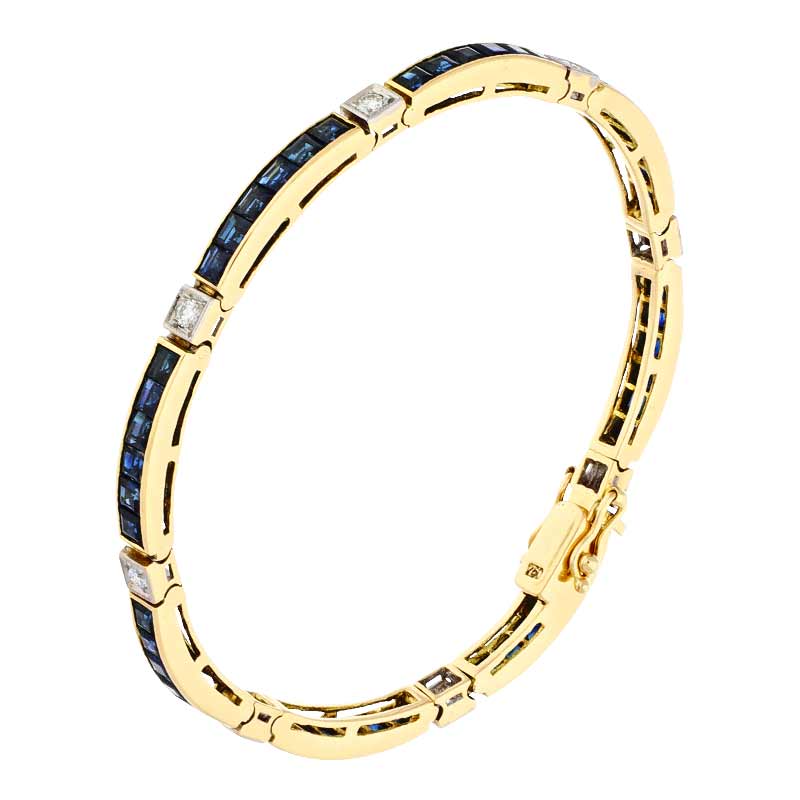 Saphir-Armband Bicolor