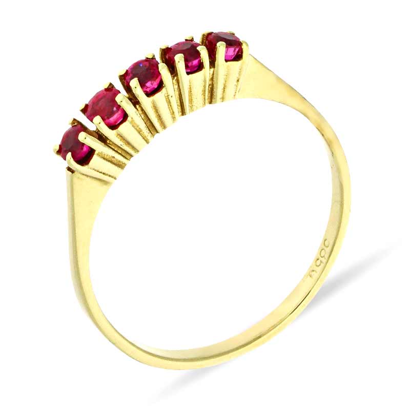 Rubin-Ring Gelbgold