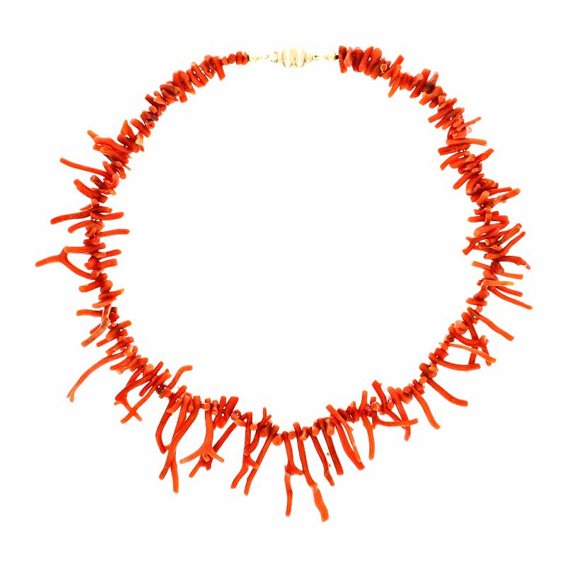 Korall-Kette Gelbgold