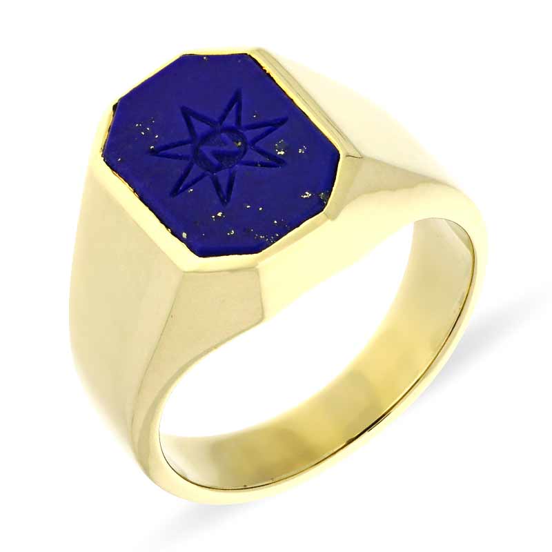 Lapislazuli-Ring Gelbgold