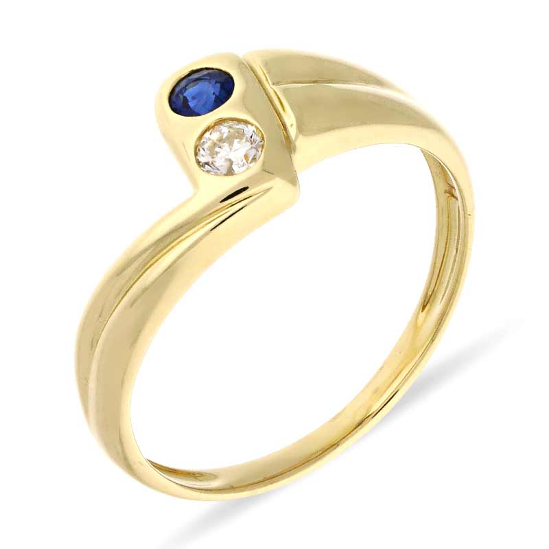 Saphir-Ring Gelbgold