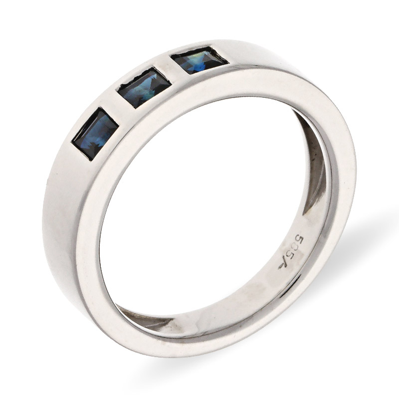 Saphir-Ring Weißgold