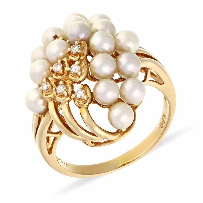 Perl-Ring Gelbgold