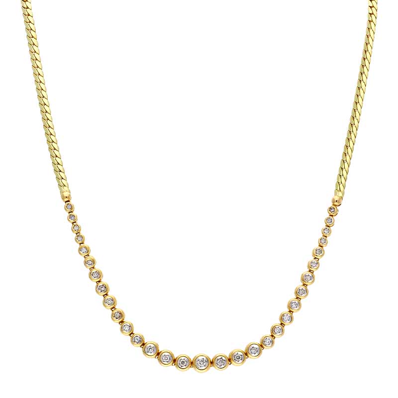 Brillant-Collier Gelbgold