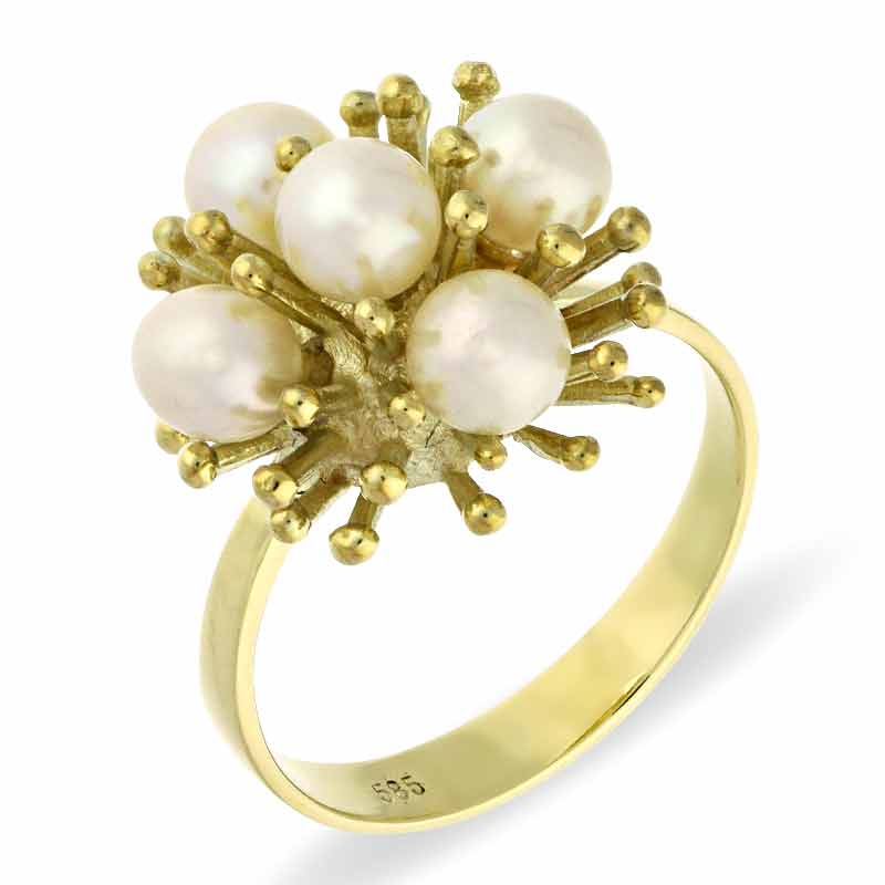 Perl-Ring Gelbgold