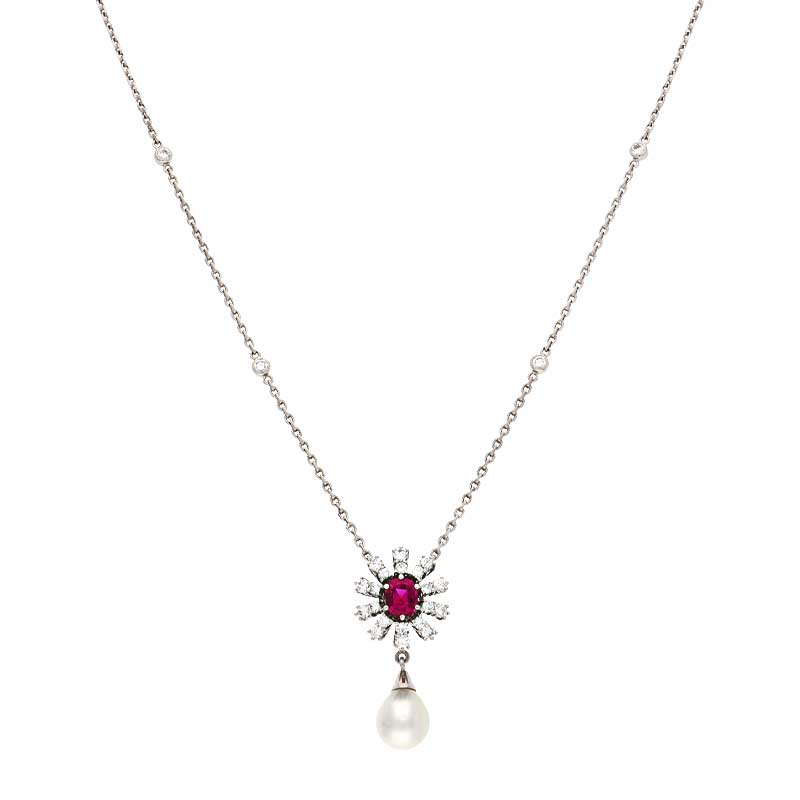 Südsee-Perl-Collier Weißgold