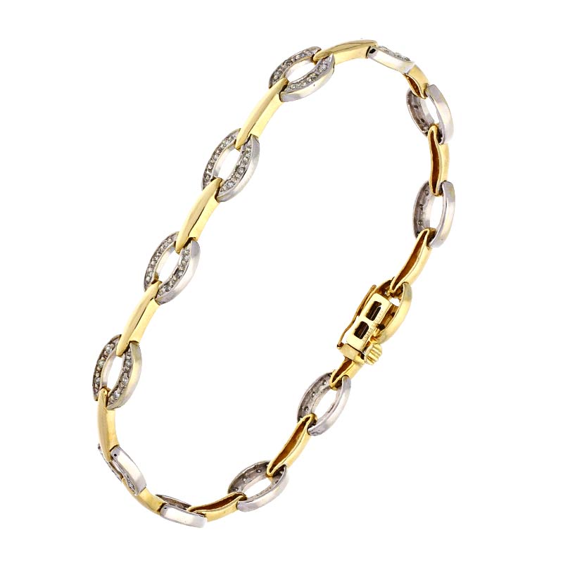 Diamant-Armband Bicolor