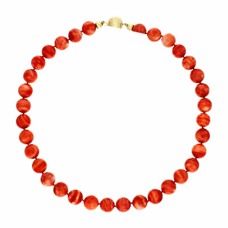 Korall-Kette Gelbgold