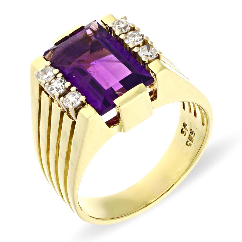 Amethyst-Ring Bicolor