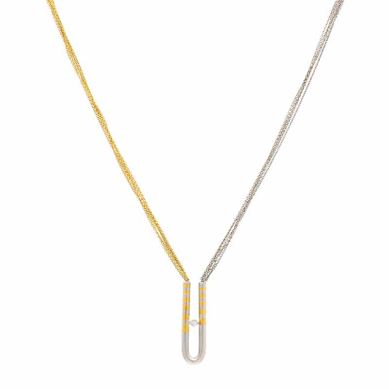 Diamant-Collier Bicolor